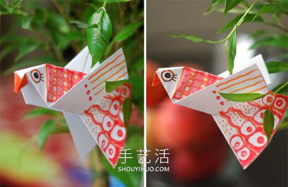 適合學(xué)齡前孩子！最簡(jiǎn)單折紙小鳥圖解教程 -  itrip.net.cn