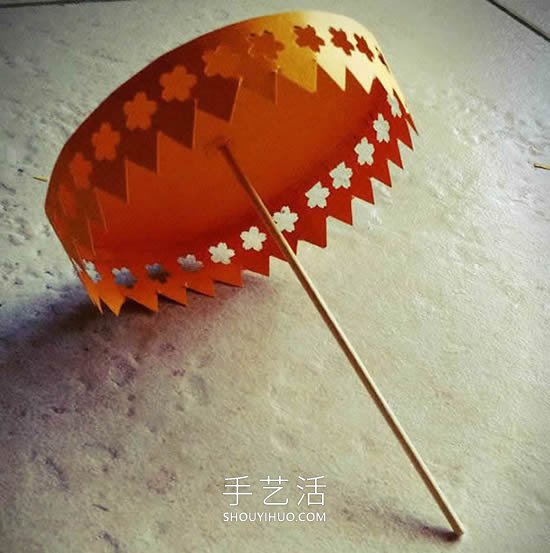 卡紙簡(jiǎn)單手工制作華麗紙傘的做法教程 -  itrip.net.cn