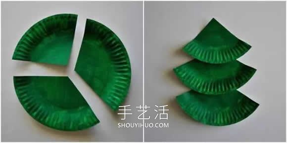 幼兒園手工制作紙盤圣誕樹的做法教程 -  itrip.net.cn