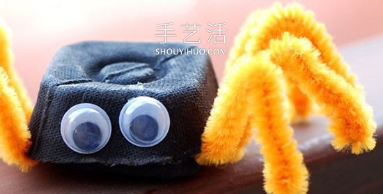 雞蛋托手工制作可愛小螃蟹的做法教程 -  itrip.net.cn