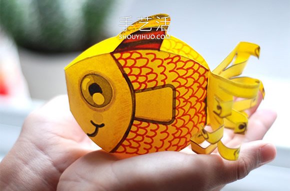 幼兒手工制作卡紙金魚的做法教程 -  itrip.net.cn