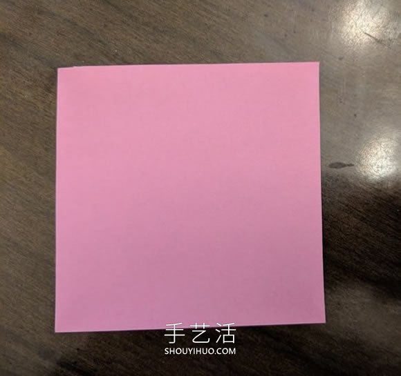 手工折紙扁平玫瑰花和葉子的折法圖解 -  itrip.net.cn