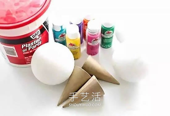 幼兒手工制作熟石膏冰激凌的做法教程 -  itrip.net.cn