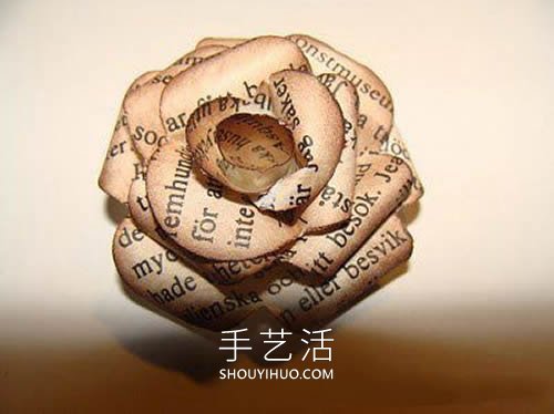 自制復(fù)古風(fēng)報紙玫瑰花的方法圖解教程 -  itrip.net.cn