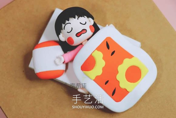 粘土手工制作睡覺的櫻桃小丸子圖解教程 -  itrip.net.cn