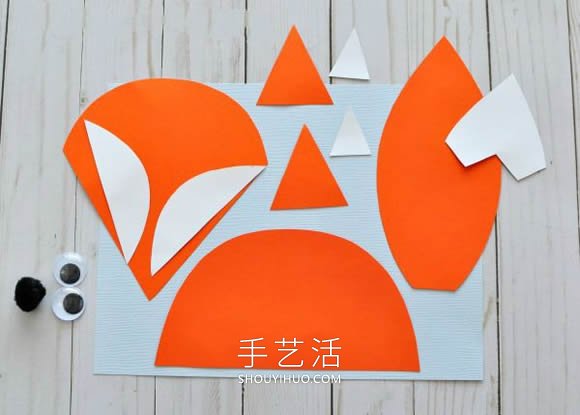 幼兒園用舊報(bào)紙制作狐貍粘貼好的做法教程 -  itrip.net.cn