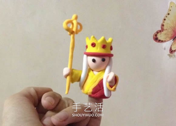 自制粘土唐僧手偶的方法圖解教程 -  itrip.net.cn
