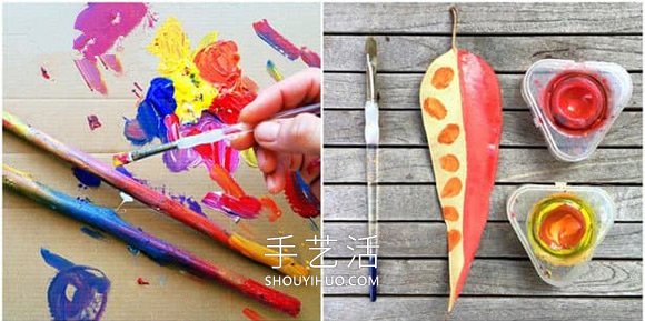 秋天的落葉廢物利用 手工制作漂亮風鈴裝飾 -  itrip.net.cn