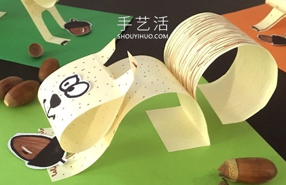 幼兒手工制作卡紙松鼠的做法教程 -  itrip.net.cn