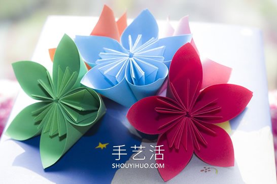 簡單折紙立體櫻花的折疊方法圖解教程 -  itrip.net.cn