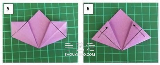 簡單折紙立體櫻花的折疊方法圖解教程 -  itrip.net.cn