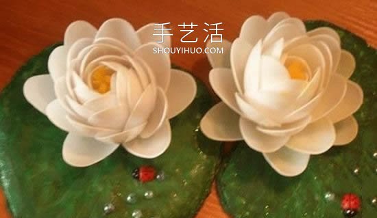 自制一次性勺子蓮花的方法圖解教程 -  itrip.net.cn