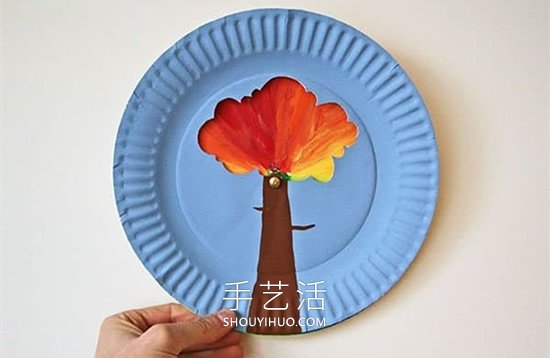 幼兒園用紙盤制作四季大樹的做法教程 -  itrip.net.cn