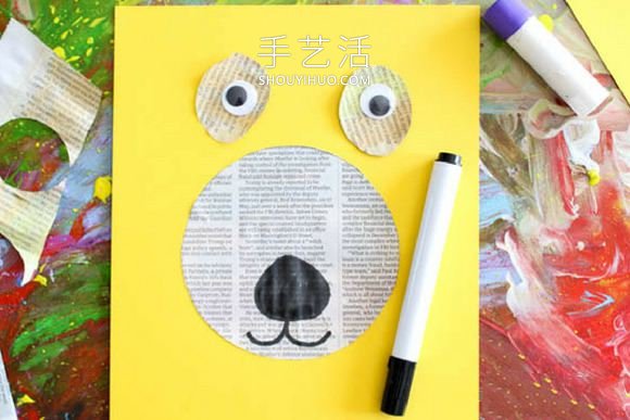 幼兒園用舊報紙手工制作大獅子的做法教程 -  itrip.net.cn