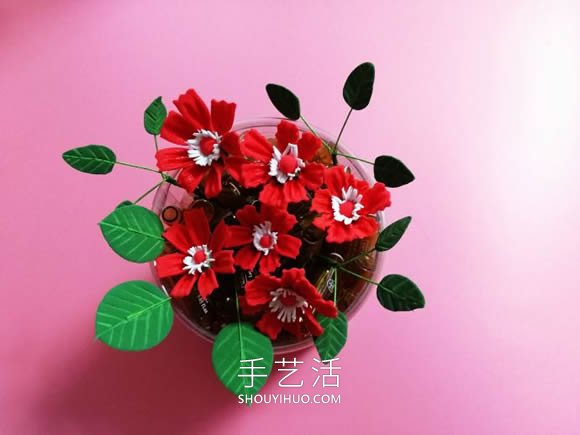 超輕粘土手工制作紅色花的做法教程 -  itrip.net.cn
