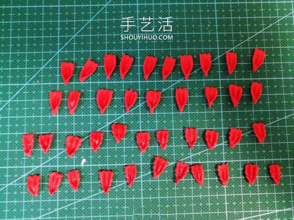 超輕粘土手工制作紅色花的做法教程 -  itrip.net.cn