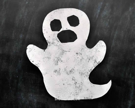 幼兒園手工制作萬圣節(jié)卡紙幽靈的做法教程 -  itrip.net.cn
