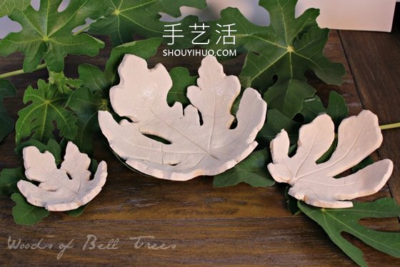 粘土手工制作無花果葉裝飾盤的做法教程 -  itrip.net.cn
