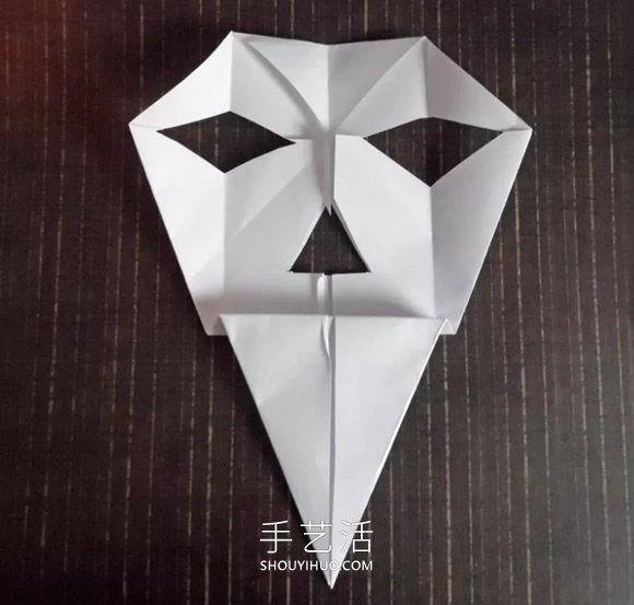 折紙骷髏頭面具的折法圖解教程 -  itrip.net.cn