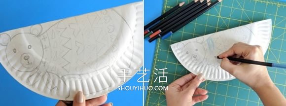簡單紙盤手工制作搖擺北極熊的做法教程 -  itrip.net.cn