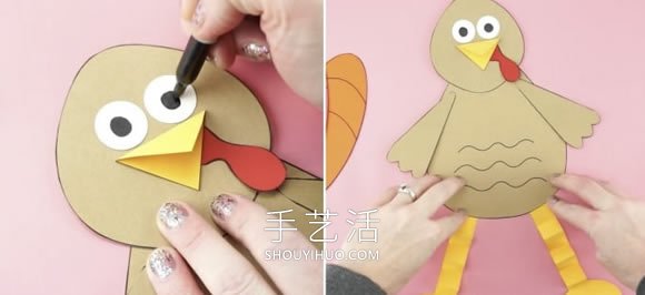 幼兒園手工制作感恩節(jié)火雞的做法教程 -  itrip.net.cn