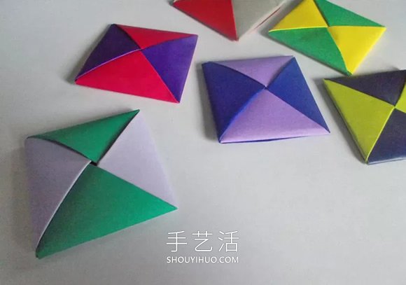 兒童手工折紙手牌玩具的折法圖解教程 -  itrip.net.cn