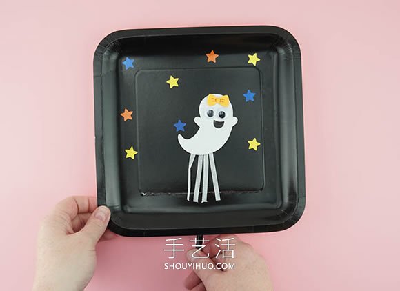幼兒手工制作萬圣節(jié)幽靈木偶玩具的做法教程 -  itrip.net.cn