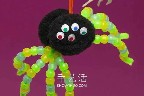 簡單手工制作萬圣節(jié)蜘蛛掛飾的做法教程 -  itrip.net.cn