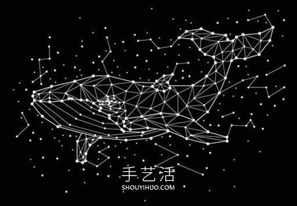 釘子繞線畫制作星空鯨魚座的做法教程 -  itrip.net.cn