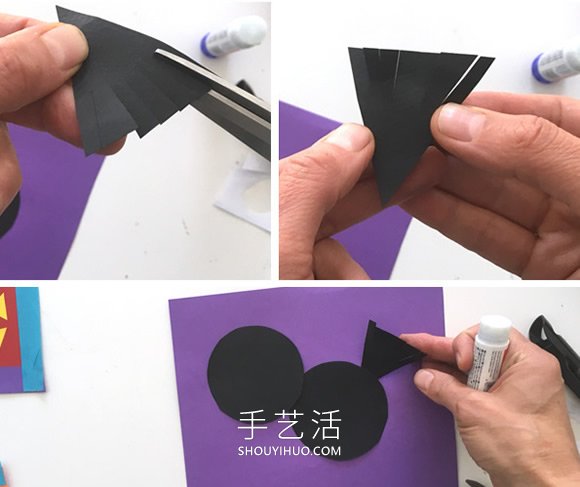 簡(jiǎn)單又可愛(ài)烏鴉紙貼畫的手工制作方法圖解 -  itrip.net.cn