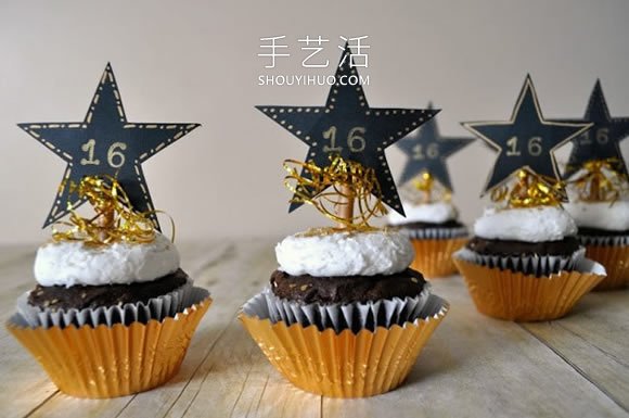 新年紙杯蛋糕裝飾的制作方法圖解教程 -  itrip.net.cn