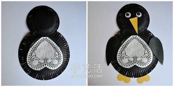 幼兒園手工制作紙盤企鵝的做法教程 -  itrip.net.cn