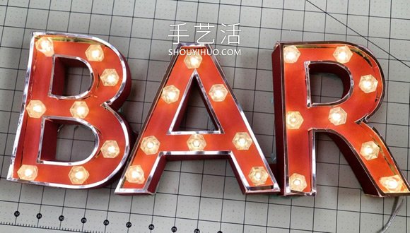簡單自制酒吧字母燈飾的方法圖解教程 -  itrip.net.cn
