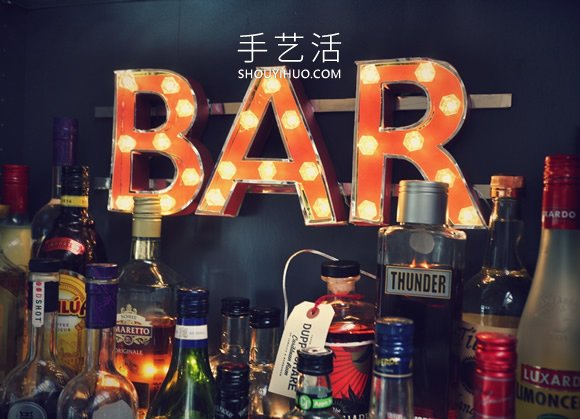 簡單自制酒吧字母燈飾的方法圖解教程 -  itrip.net.cn