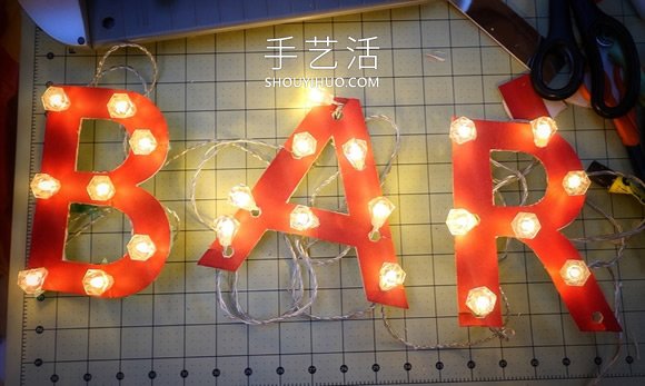 簡單自制酒吧字母燈飾的方法圖解教程 -  itrip.net.cn
