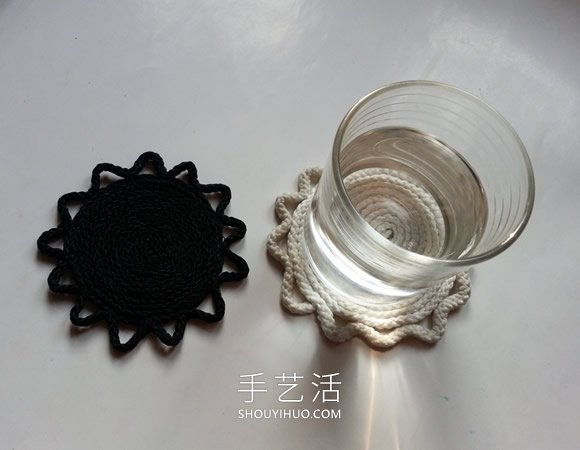 尼龍繩手工制作花朵杯墊的做法教程 -  itrip.net.cn