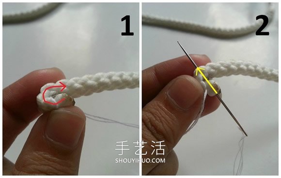 尼龍繩手工制作花朵杯墊的做法教程 -  itrip.net.cn