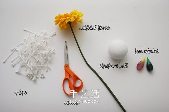 簡(jiǎn)單棉簽花的手工制作方法圖解教程 -  itrip.net.cn