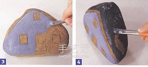 簡單石頭畫小房子的畫法圖解教程 -  itrip.net.cn