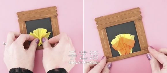 兒童手工制作圣誕節(jié)雪糕棍壁爐的做法教程 -  itrip.net.cn