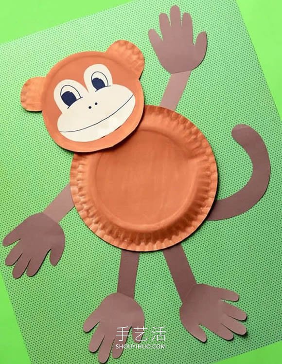 幼兒園手工制作猴子貼畫(huà)的做法教程 -  itrip.net.cn