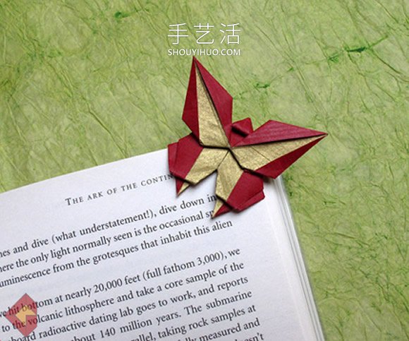 手工折紙蝴蝶書簽的折法圖解教程 -  itrip.net.cn