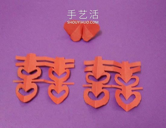 漂亮婚禮囍字的剪紙方法圖解教程 -  itrip.net.cn