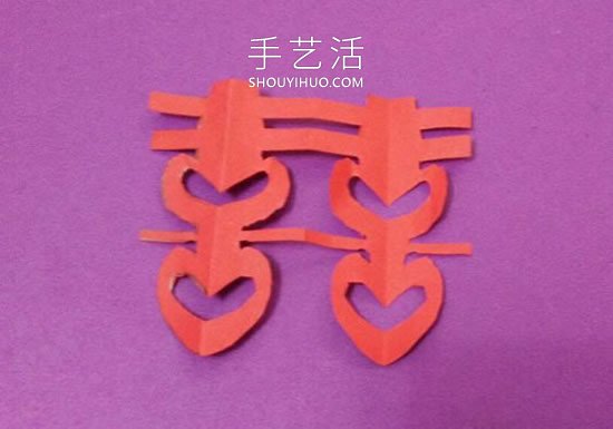 漂亮婚禮囍字的剪紙方法圖解教程 -  itrip.net.cn