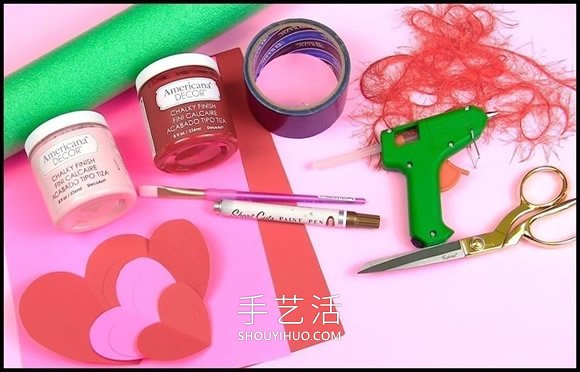 簡單自制情人節(jié)花環(huán)裝飾的方法圖解教程 -  itrip.net.cn