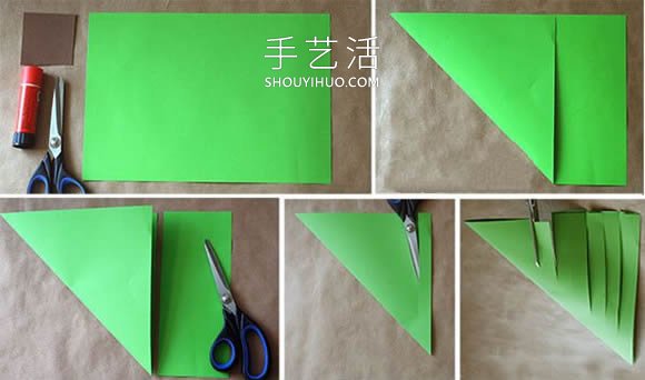 幼兒園手工制作卡紙圣誕樹的做法教程 -  itrip.net.cn