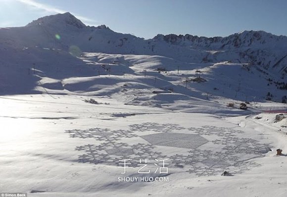 雪花地上飄？法國藝術(shù)家踩出冬季“踩雪畫” -  itrip.net.cn