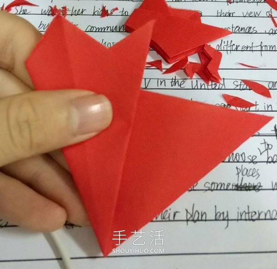 手工剪紙五角花的剪法圖解教程 -  itrip.net.cn