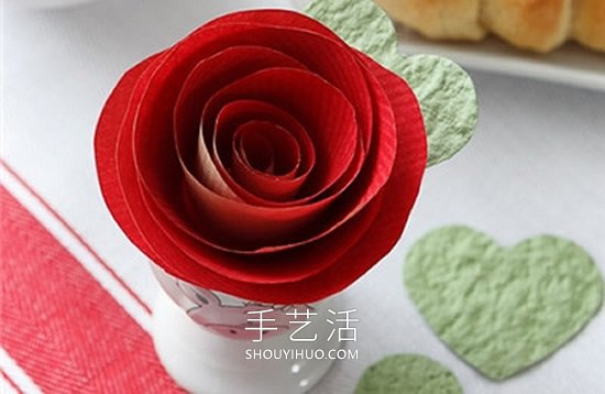 卡紙手工制作紅玫瑰的最簡單做法教程 -  itrip.net.cn