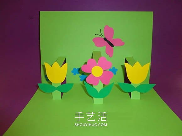 兒童手工制作春天立體賀卡的做法教程 -  itrip.net.cn